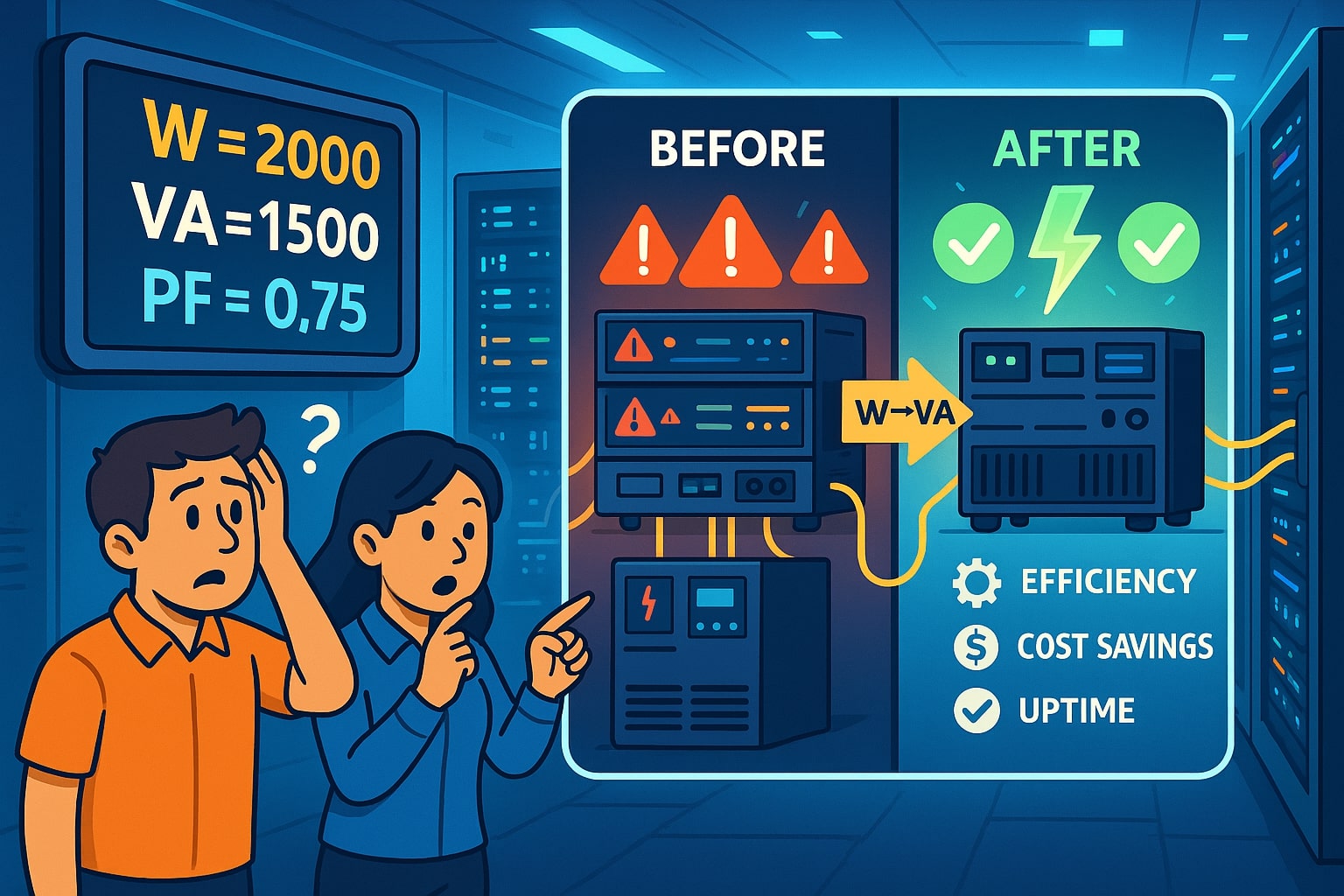 Conversor de Watts para Volt Amperes